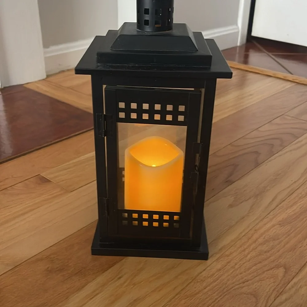 Black Lantern Candle Holder